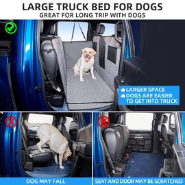 ABE Dog Car Seat Cover for Back Seat,Seat Covers for Trucks,Dog Hammock for Truck,Back Seat Pet Cover for Dogs,Back Seat Extender for Dogs,Dog Seat Cover for Truck F150 & F-Series (Gray, F150)