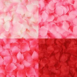 Rose Petals, 2000 Pieces, Artificial Flowers, Rose Rose Pink, Blue, Multicolor, Cherry Blossoms, Snowstorm, Flower Shower, Proposal, Wedding, Birthday, Celebration, Party, Photography; Decorative Accessory (Pink Type)