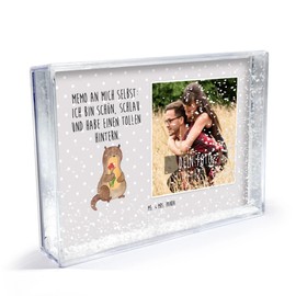 Mr. & Mrs. Panda Schüttelrahmen mit Foto Otter Blumenstrauß - Geschenk, Otter Seeotter See Otter, süß, Fotogeschenke, Fotogeschenk, Bilderrahmen mit