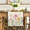 Artoid Mode Flowers Butterfly Spring Table Runner, Seasonal Summer Kitchen