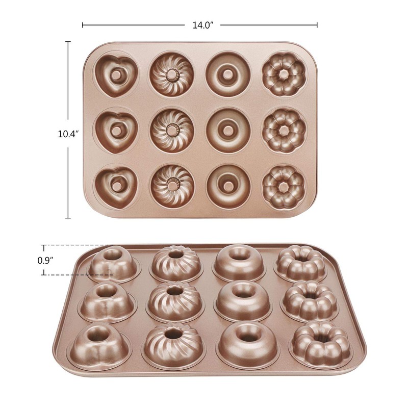 Beasea Donut Baking Pans, 1 Pack Nonstick Small Mini Doughnut