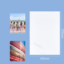 Leliafleury 10Pcs A5 Laminating Pouches Glossy Cold Laminating Film Self Sealing Laminating Sheets Waterproof Laminate Sheets for Photos Documents