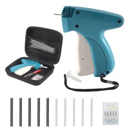 Clickinline Quick Clothing Tagging Tool Micro Clothing Fixer with Case Mini Kit Handheld Sewing Stitchy Machine with 5 Needles,500 Black & 500 White Micro Fasteners, 8mm, Blue