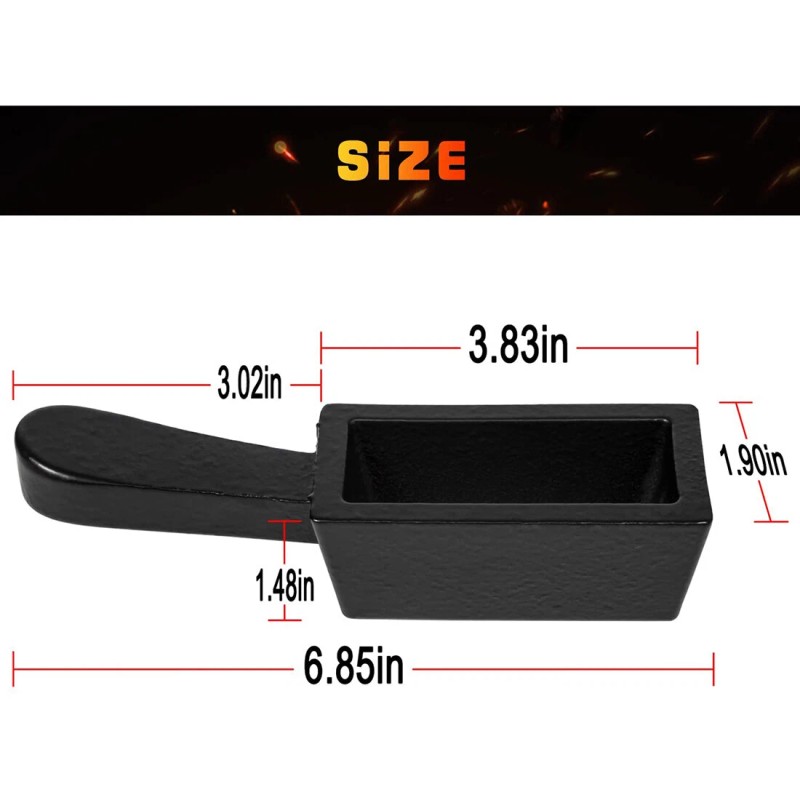 Silver Smith 25 oz Cast Iron Loaf Bar Ingot Mold