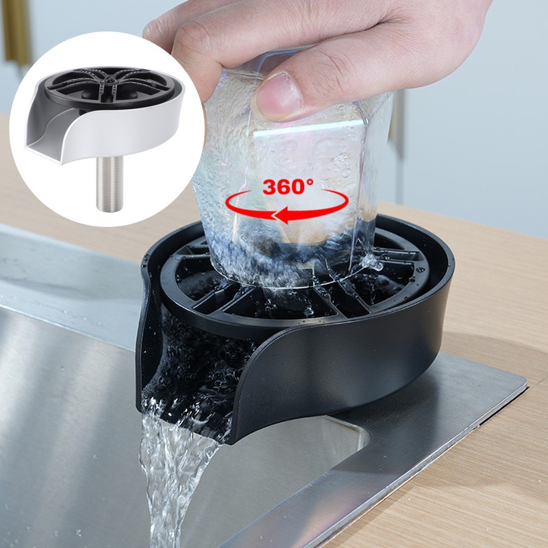 Automatic Rotating Cup Washer with Hose and Tee G1/2 Male