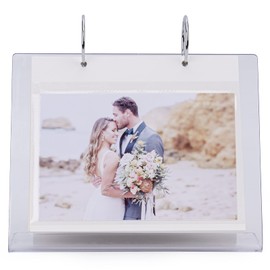 4x6 Desktop Acrylic Photo Album Clear Flip Frame Scrapbook Album Clear Slant Back Acrylic Sign Holder, Frames Desktop Display Holder, Photo Clip 34 Shows Photography