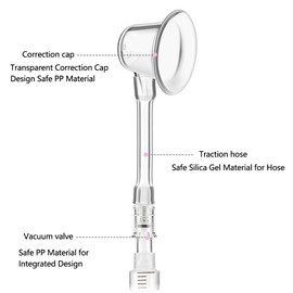 UxradG 2Pcs Nipple Aspirator Corrector, Nipple Corrector for Inverted, Flat and Shy Nipples, for Breastfeeding or Women, Softly Wear Day and Night(As the picture)