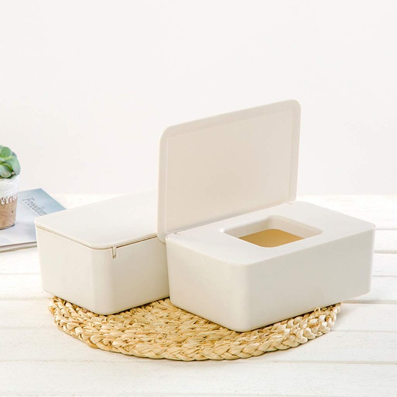 tegongse Wipes Holder with Lid, Wet Wipe Dispenser, Tissue Box