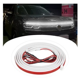 Tira de luces LED para exteriores de coche, kit de haz de luz dinámica, flexible y dinámica para capó de coche, luz impermeable para coche,...        