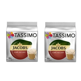 TASSIMO JACOBS CAFE AU LAIT - Pack of 2 (Total 32 Servings, 32 t-discs) T-disc Capsules Variety Pack / coffee pods