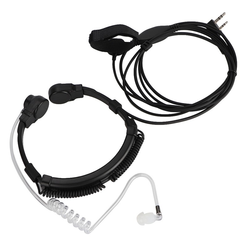 Throat Control Microphone Mic Earpiece Headset for Walkie Talkie UV
