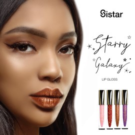 Sistar Starry Galaxy Lip Gloss High Pigment Ultra Shimmer Full-Coverage Metallic Multi-Dimensional Shine 1.5 mL / 0.05 fl. oz. (Capricorn)