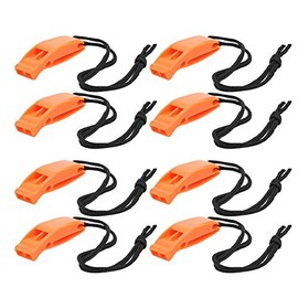 Tbest Silbato De Supervivencia,Silbato De Emergencia,8Pcs KS 923 Plástico Deportes Acuáticos Supervivencia De Emergencia Accesorio De Silbato Multifunción De Doble Frecuencia Al Aire (Naranja)