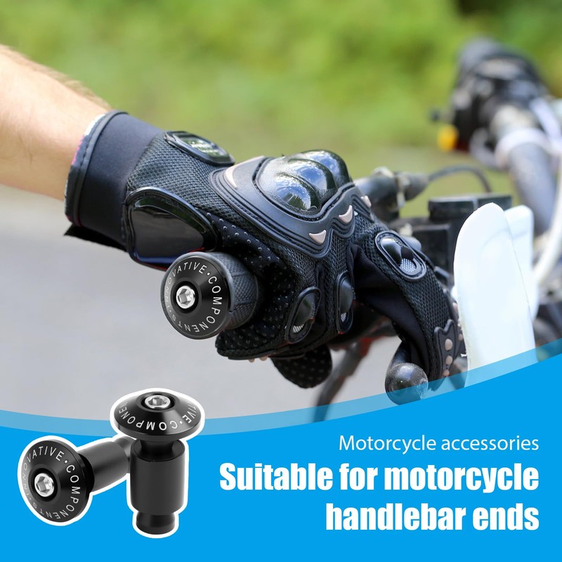 Premium Motorcycle Handlebar End Plug, Aluminium CNC for Universal Handlebars