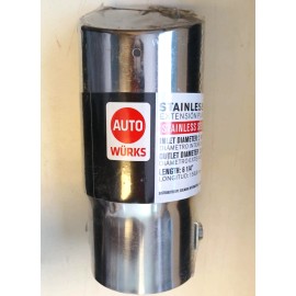 Auto 6-1/4" Exhaust Stainless Steel Exhaust Tail Pipe Tip 2 1/4" Inlet Bolt-On