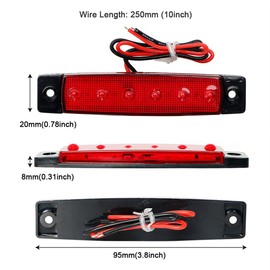 Shangyuan Marine Boat Lights, Utility Led Interior Lights for Boat Deck Courtesy Transom Cockpit Light, 12v Waterproof Marine Lighs for Yacht Fishing Pontoon Boat Sailboat Kayak Bass Boat, Red, 4PCS