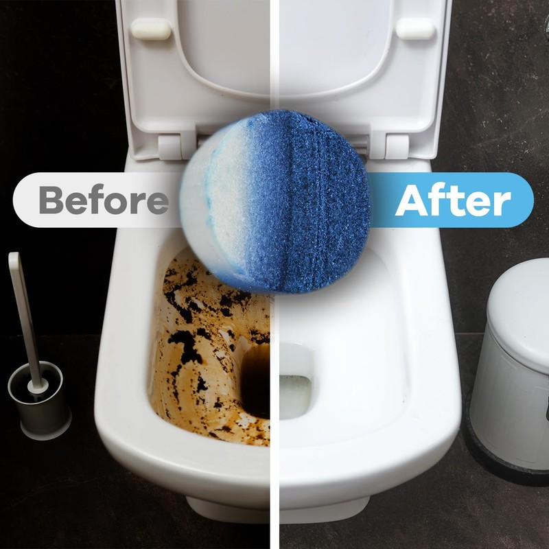 NuValu Toilet Bowl Cleaner White & Blue (2 Pack/4 Tablets)