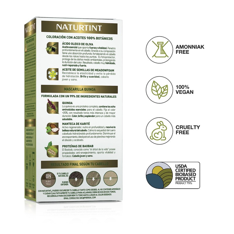 Naturtint Hair Colour without Ammonia, High Percentage of Natural Ingredients,