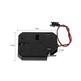 12 V Electromagnetic Lock Intelligent Electric Door Lock Intelligent Magnetic Lock Self-Service Lock Suitable for a Weight of 0.5 to 4 kg Door, black
