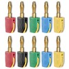 Goupchn 4mm Banana Plug High Current Quick Connect Gold-Plated 10PCS