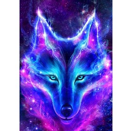 NAIMOER Diamond Painting Kits for Adults, Diamond Painting Wolf Diamond Art Kits 5D Embroidery Arts Craft for Home Decor 11.8x15.7 Inch (Without Frame)