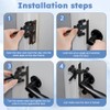 Ranjaner Portable Door Lock, Adjustable, Black, 3.82inch, Travel Lockdown Locks