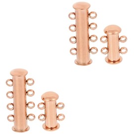 NUOBESTY 4pcs Magnetic Necklace Layering Clasps Jewelry Connectors for Multi-Stranded Necklaces and Bracelets and Easy to Use Design
