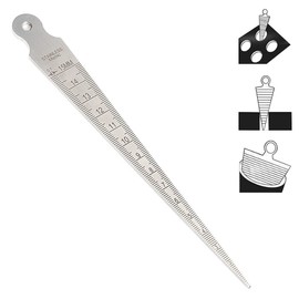 Bestgle Taper Gage 1-15mm 1/32-5/8 Inch Stainless Steel Taper Welding Gauge Inch&Metric Feeler Gap Hole Measure Tool