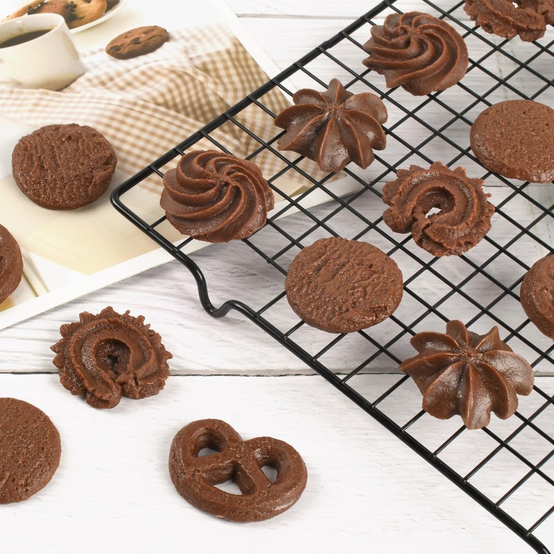 Luckforest Fake Cookies, 18 Pcs 6 Styles Artificial Chocolate Biscuits