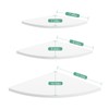 xuuyuu Corner Wall Shelves 3 Pieces Fan Shelf Wall Shelf