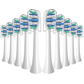 Cabezales de repuesto para cepillos de dientes eléctricos Phillips Sonicare con mangos de clic, paquete de 10, color blanco (azul, 1 unidad (paquete de 10)).