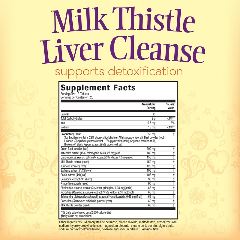 Nature's Secret Milk Thistle Liver Cleanse - Supports Healthy Liver