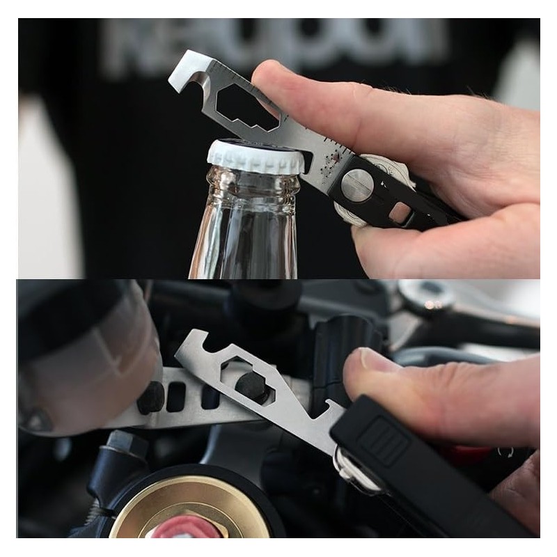 10-In-1 Key Tool - Keychain Multi-Tool (Bottle Opener - Screwdriver