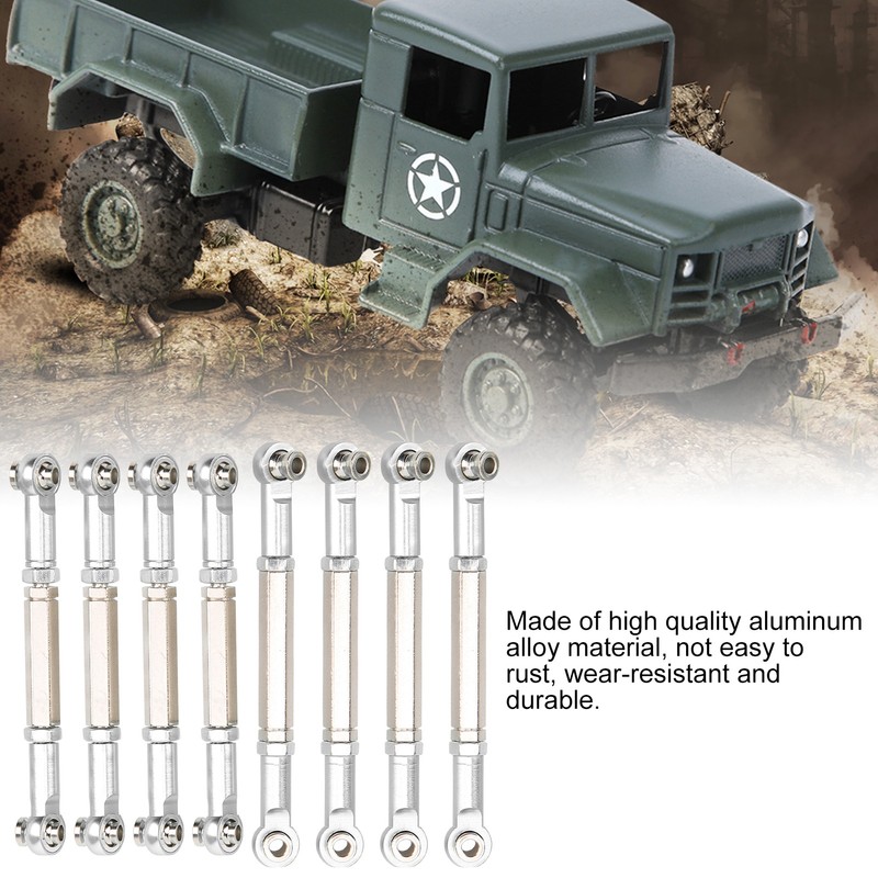 8Pcs Upgrade Metal Pull Rod Steering Pull Rod for WPL/MN/Feiyu