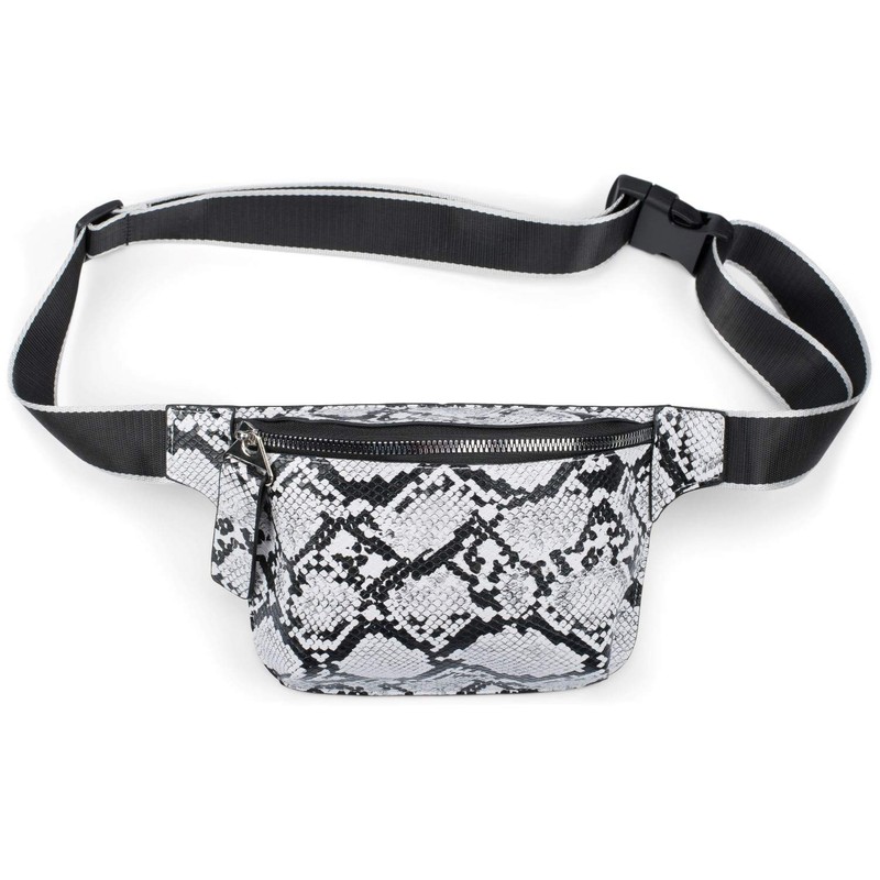 styleBREAKER 02012321 Women's Bum Bag with Snake Pattern, Adjustable Strap,