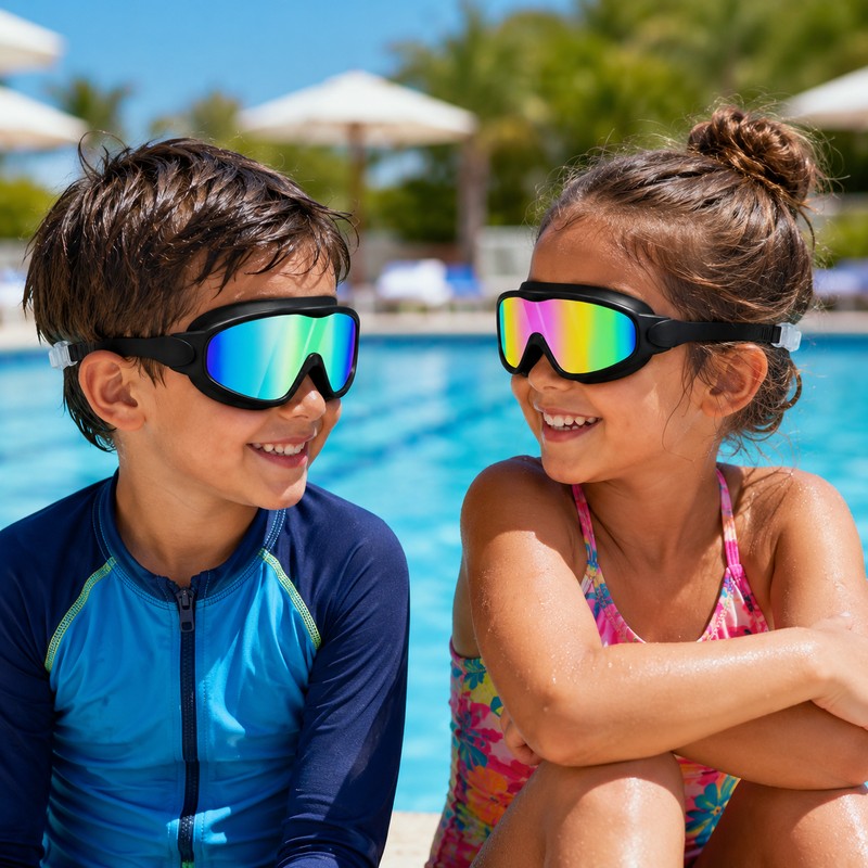 Kids Swim Goggles for Pool and Swim Lessons – 2-Pack