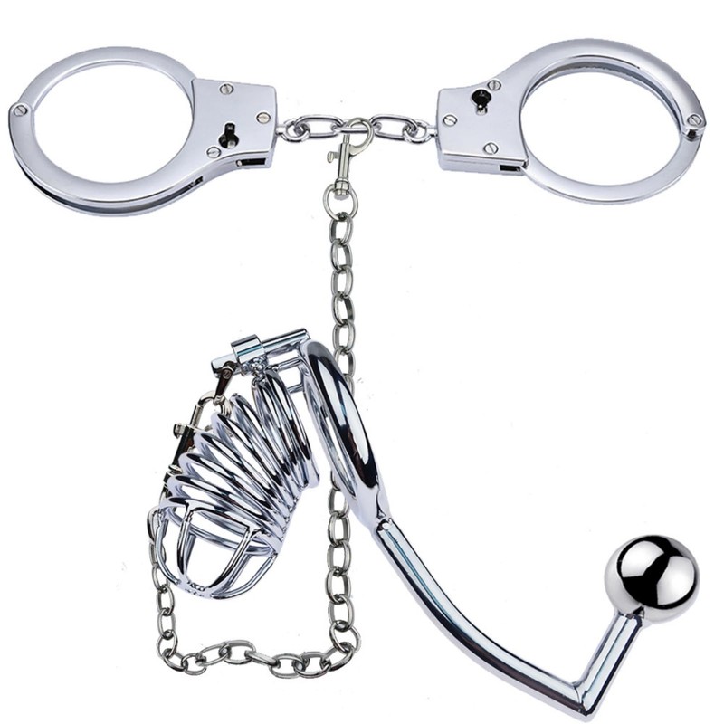 Stainless steel Hook Men's Protective Cage Set Three Styles A176