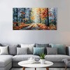 Diathou Art Hand painted Forest Landscape Oil Painting Modern Abstract