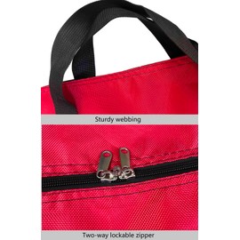 DoYiKe Extra Large Storage Duffle Bag with Zippers and Handles, Big Foldable Duffle Bag for Travel, Red, X-Large - 38"(L) X 11.8"(W) X 23"(H), Home