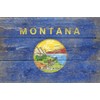 Lantern Press Rustic Montana State Flag, (12x18 Wrapped Canvas, Wall