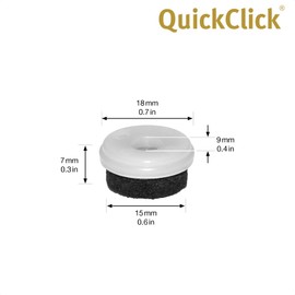 WAGNER QuickClick® Felt glides furniture glides chair glides replacement I 8pcs. set replacement glides exchangeable - felt robust NATURAL - Ø 20 mm - for base Ø 20 mm - Made in Germany - 15802300