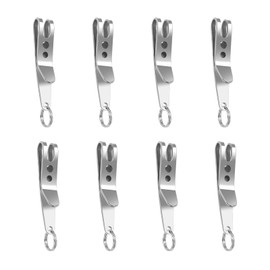 YINETTECH 8PCS Suspension Clip for Hanging EDC Items Key Torch Flint Flash Drive Emergency Whistle Multi-Purpose Pocket Clip Key Belt Holder Outdoor Quick Hanging Tool with Key Ring