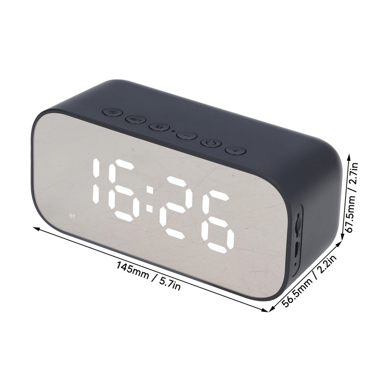 Alarm Clock Radio Portable Dimmer Control Dual Alarm FM Alarm