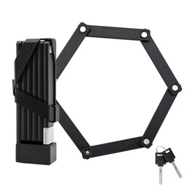 ROCKBROS Folding Bike Lock, Bicycle Lock Heavy Duty Anti Theft, Bike Locks with Mounting Bracket, Durable Alloy Scooter Lock,67 cm/26 inches