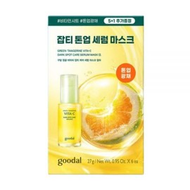 goodall Goodal Skin Tone Improvement Green Tangerine Vita C Blemish Care Serum Mask Alpha 5 sheets + 1 sheet / 구달 피부피부톤 개선 청귤 비타C 잡티케어 세럼 마스크 알파 5매 +1매