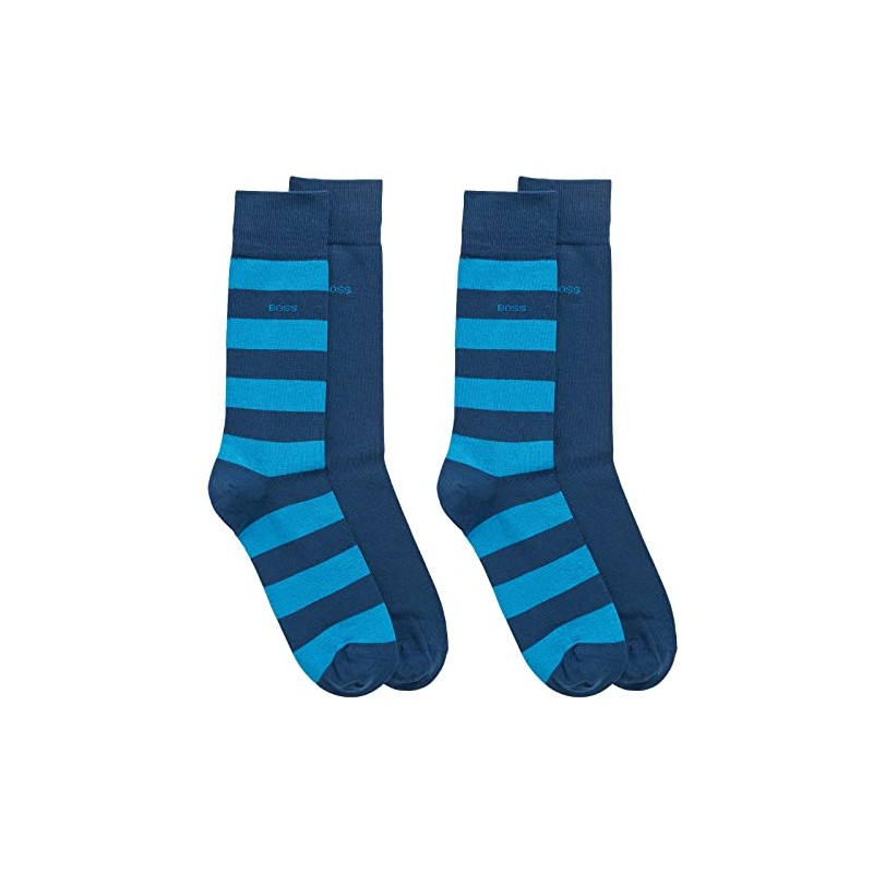 BOSS Men's 4 Pack RS Block Stripes and Plain CC