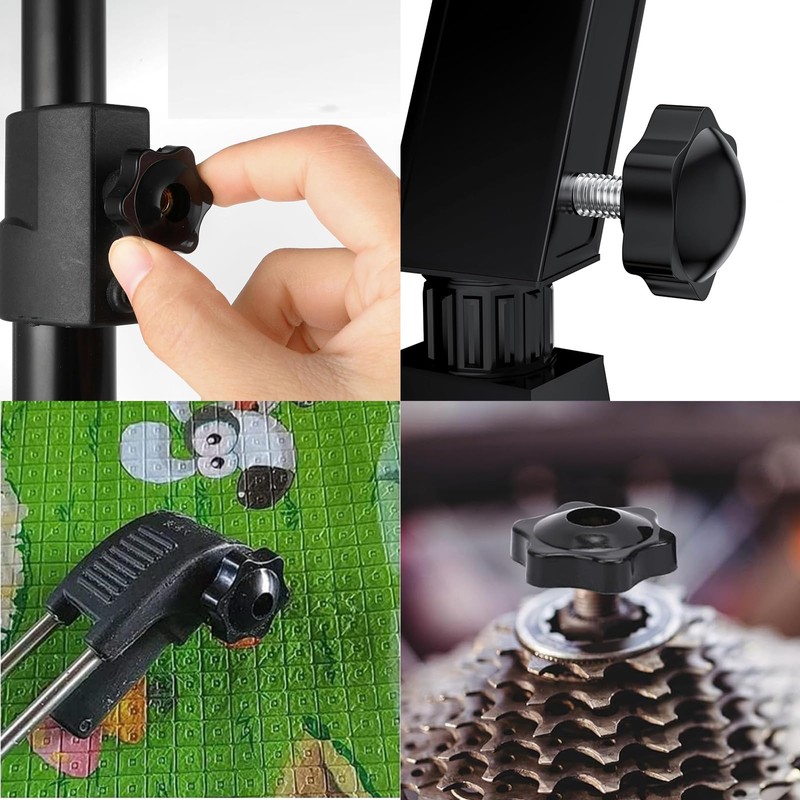 6 PCS M6 Nuts Star Knobs M6 Nut Hand Knob