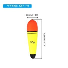 PATIKIL 1oz Fishing Slip Bobbers, 2 Pack EVA Fishing Float for Sea Fishing Freshwater, Yellow