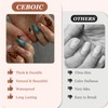 Pack of 24 Stick-On Nails, Almond, French Press on Nails,