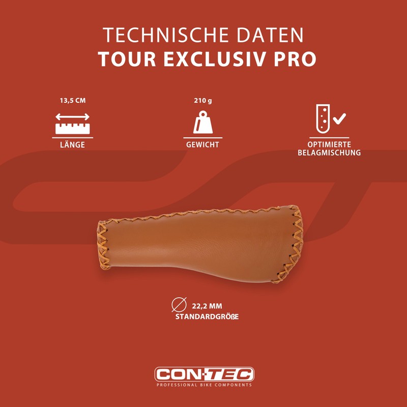 CONTEC Tour Exclusiv Pro Handlebar Grip Weatherproof Faux Leather Wing
